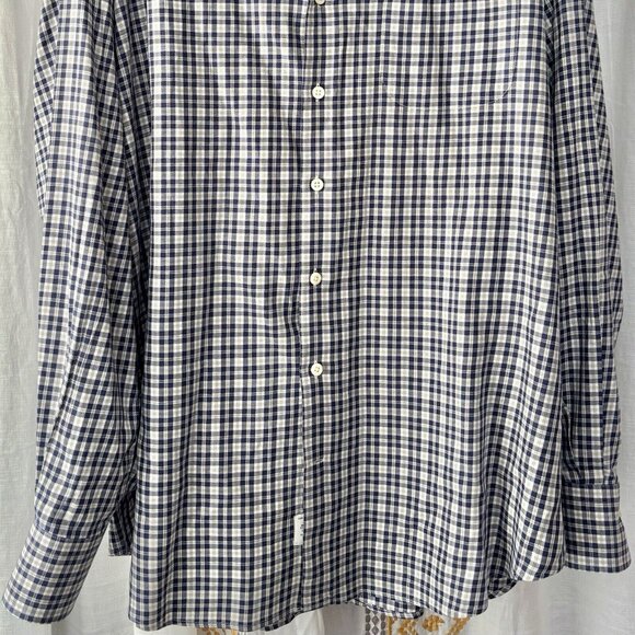 Peter Millar Crown Fleece Button Down Shirt (Sz XL) Cotton Cashmere Blend Plaid - Picture 3 of 7